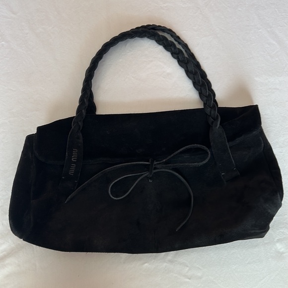 SOLD: Miu Miu Black Suede Bag - Picture 15 of 16